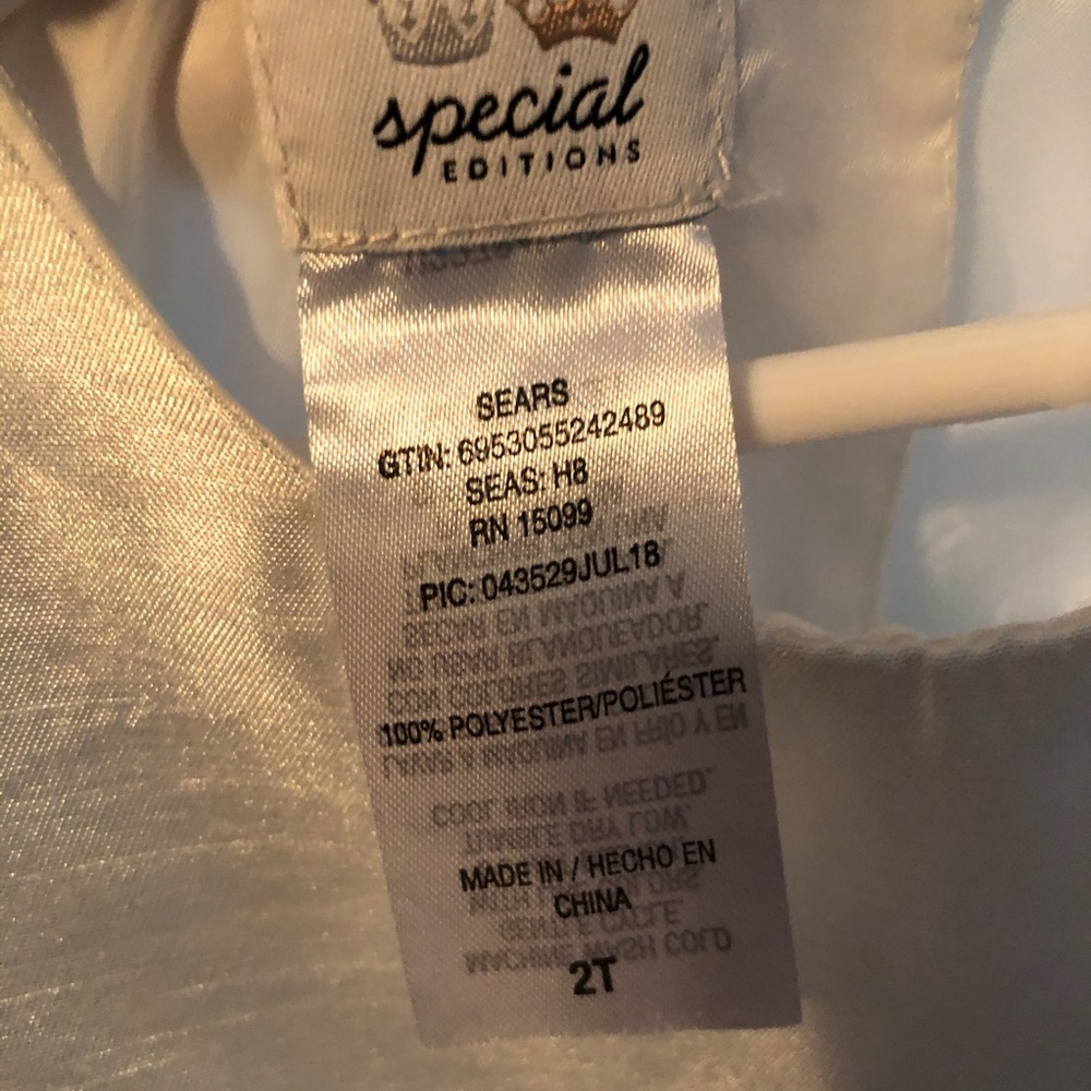 ($35) Special Editions NWT ivory/gold dress - Picture 6 of 6